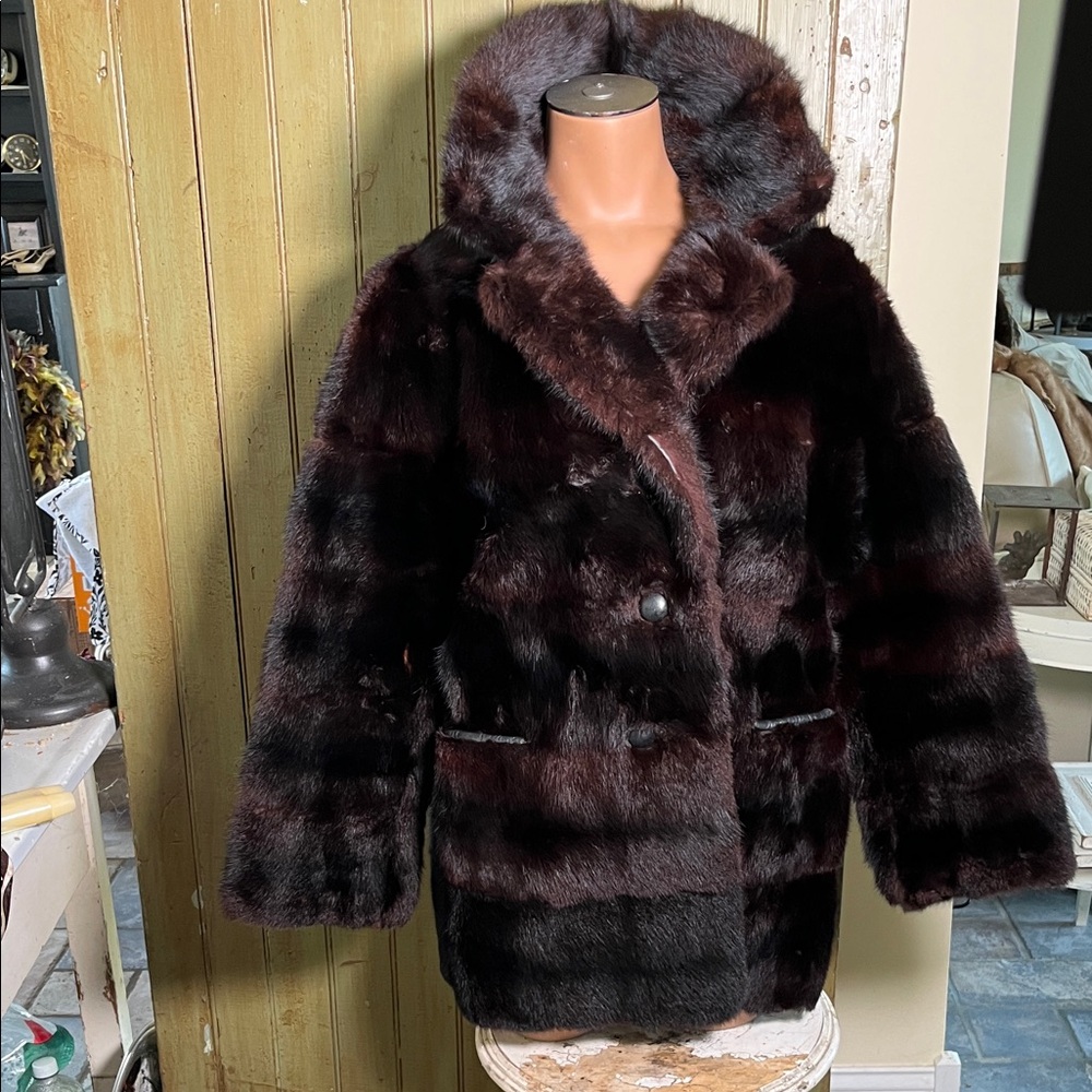 MINK COAT REAL FUR - Picture 3 of 14